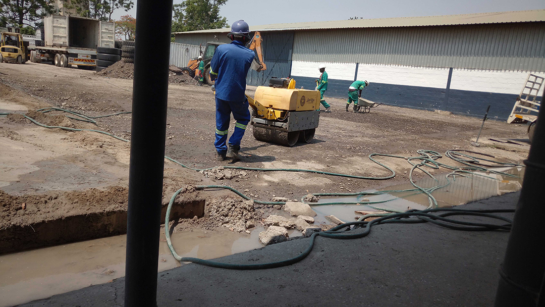 Construction of Concrete Driveway